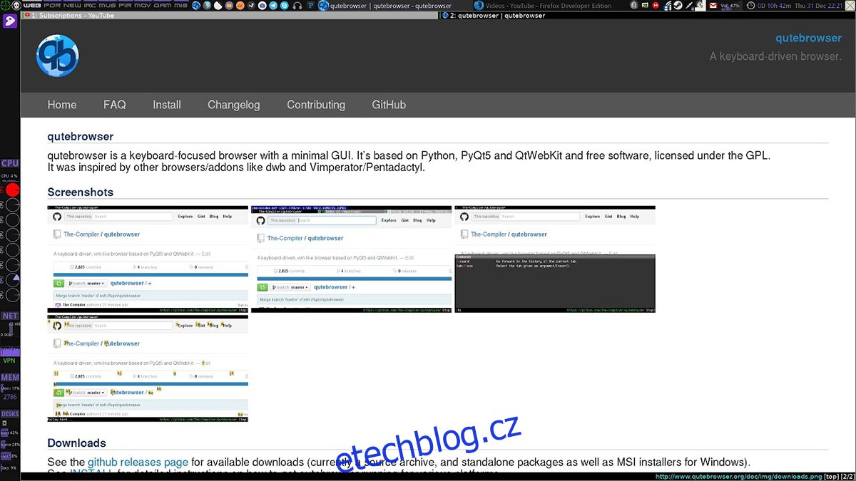 Jak nastavit a používat webový prohlížeč Qutebrowser v systému Linux
