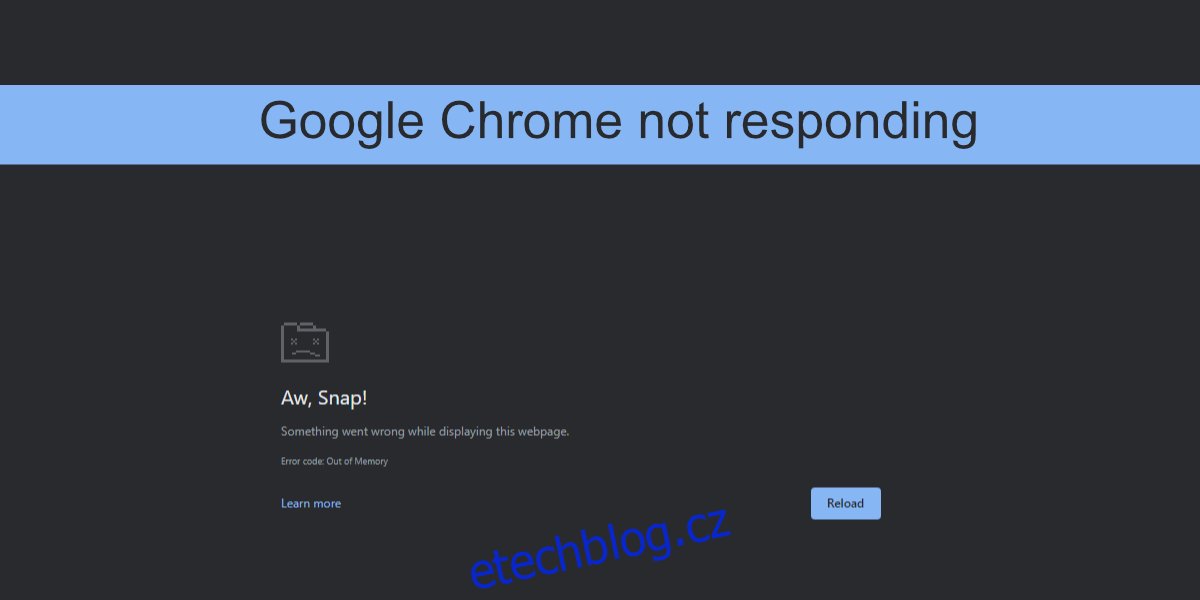 Google Chrome neodpovídá