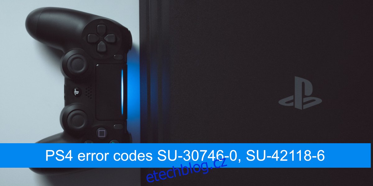 Chybové kódy PS4 SU-30746-0, SU-42118-6