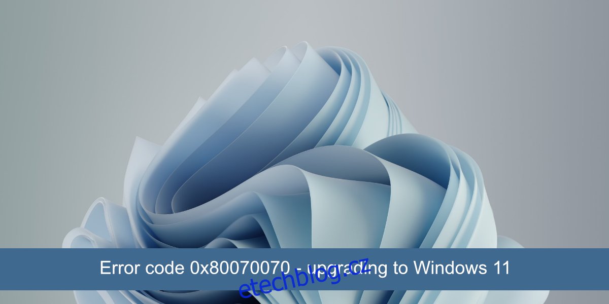 kód chyby 0x80070070 Windows 11