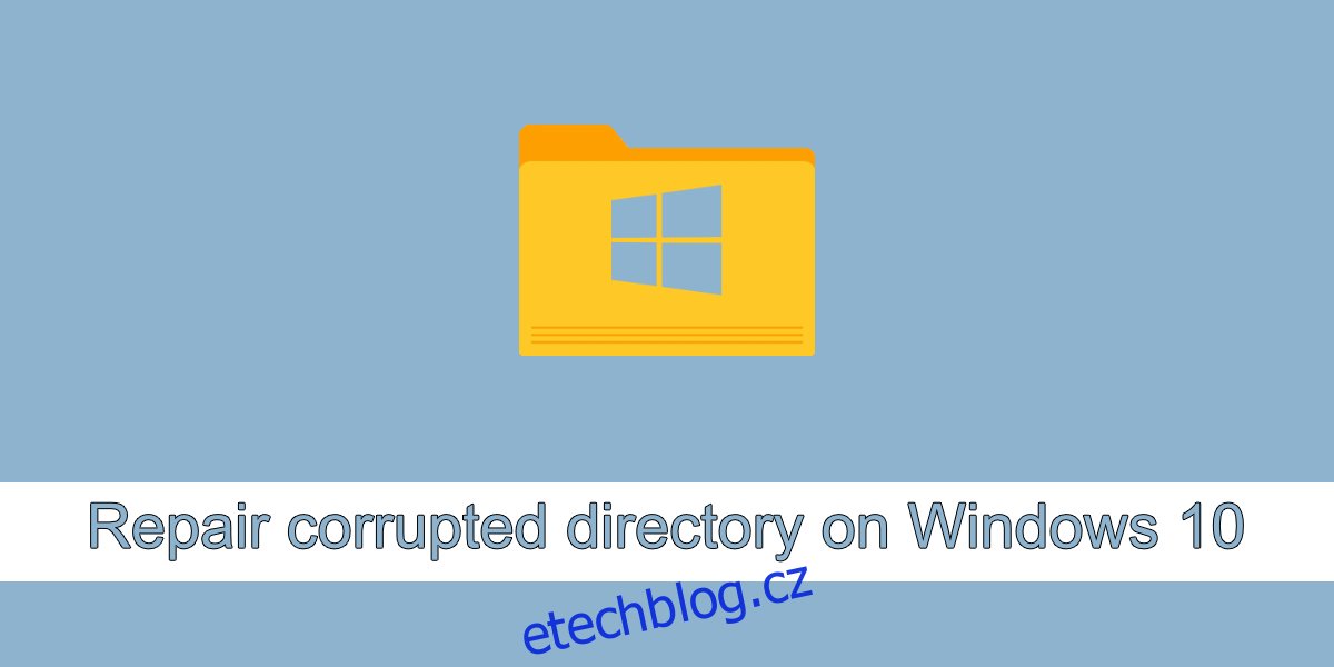 opravit poškozený adresář v systému Windows 10