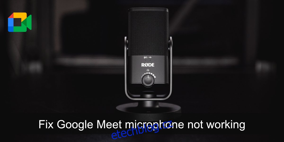 opravit nefunkční mikrofon Google Meet