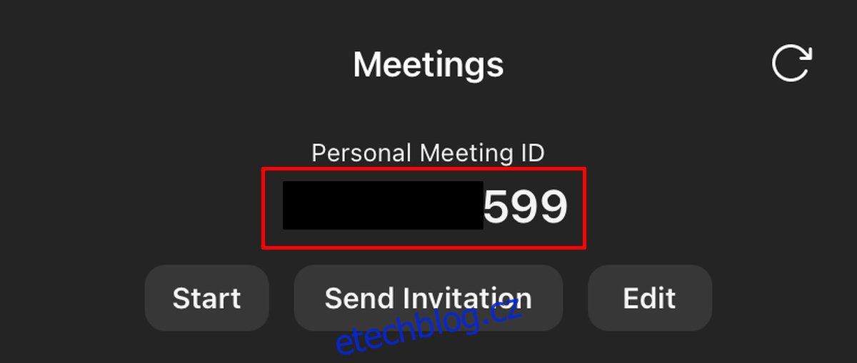 zoom osobní ID schůzky 