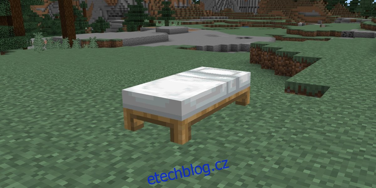 postel v Minecraftu