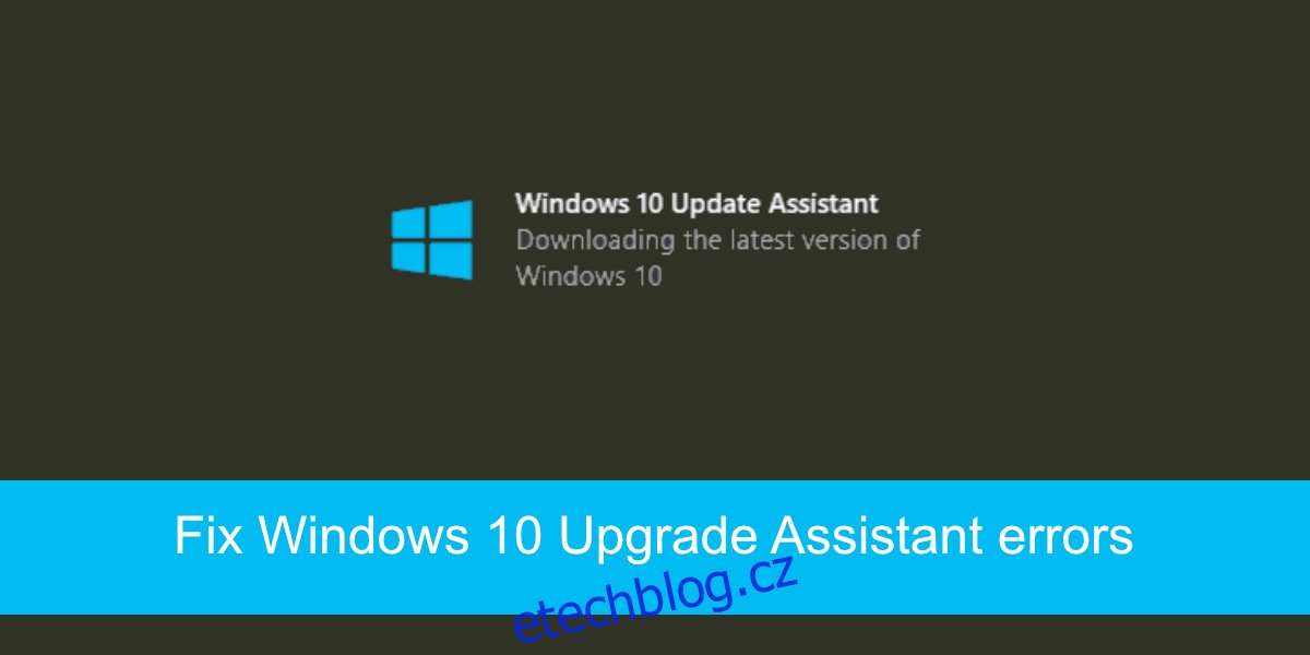Chyby pomocníka při upgradu systému Windows 10