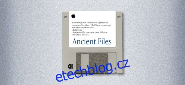 3,5palcová disketa Mac s označením 