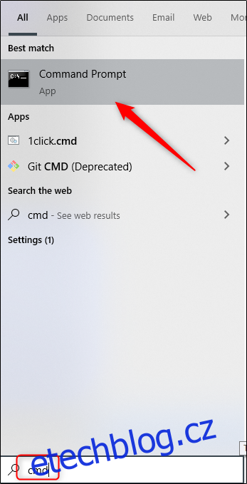 Jak změnit adresáře v příkazovém řádku v systému Windows 10