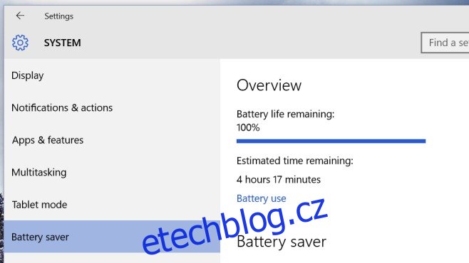 Jak zkontrolovat, které aplikace spotřebovávají nejvíce baterie ve Windows 10
