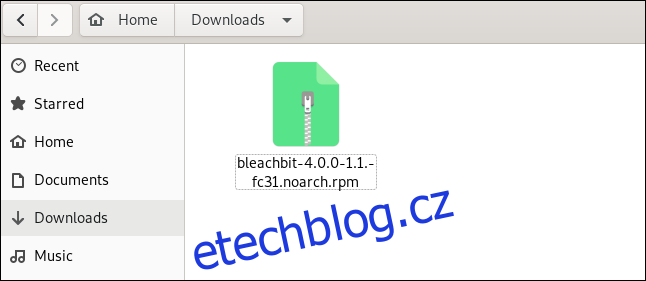 Instalační soubor BleachBit v 
