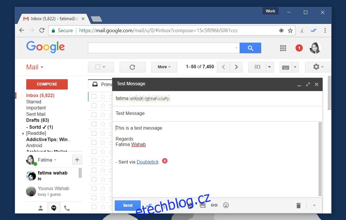 Jak získat stav odeslaných a viděných pro e-maily Gmail