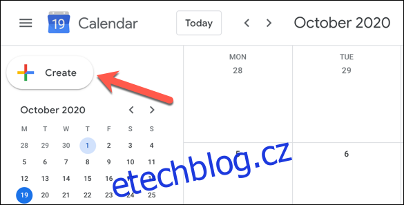 Ve webovém rozhraní Kalendáře Google klikněte na 