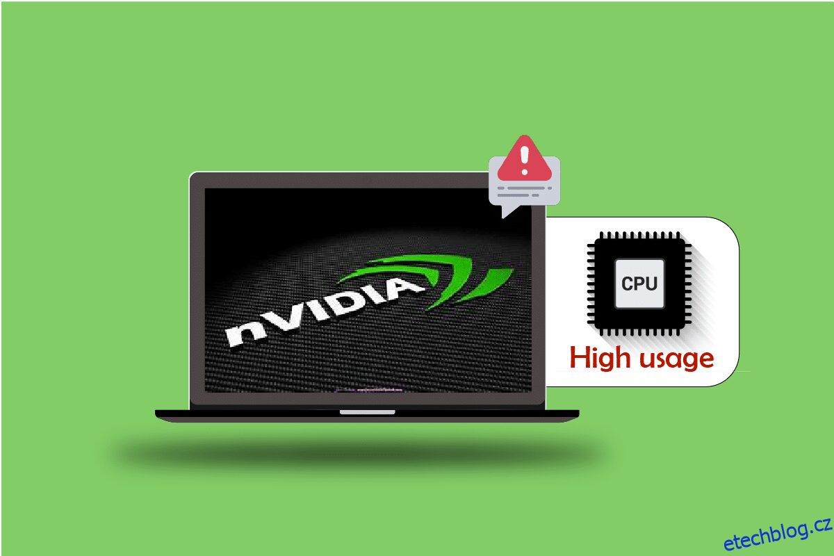 Oprava vysokého využití CPU kontejneru NVIDIA ve Windows 10