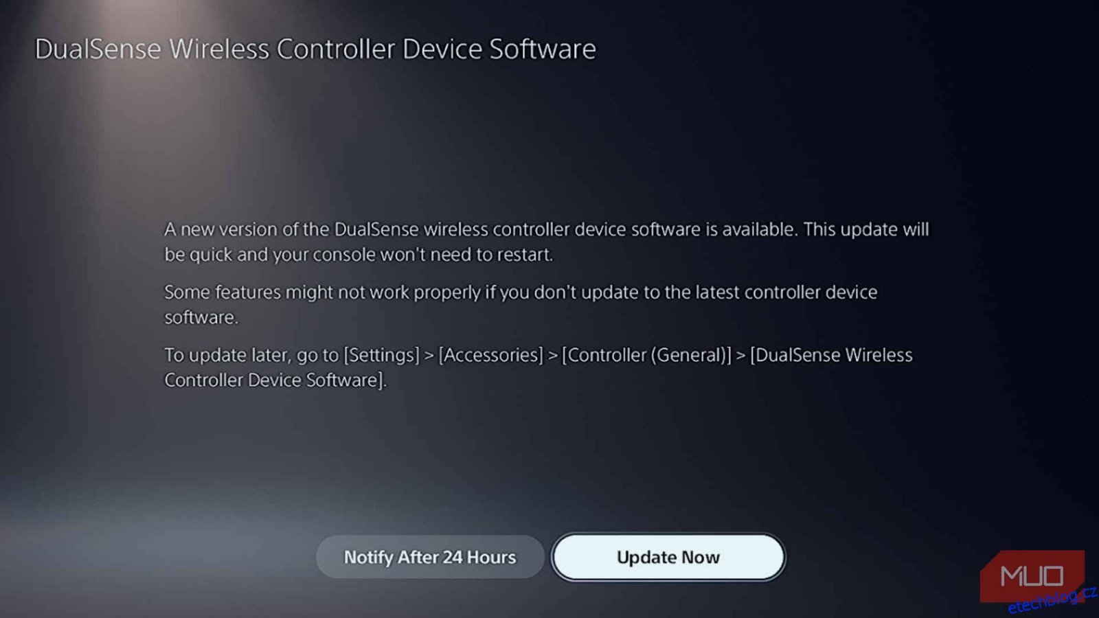 Jak bezdrátově aktualizovat ovladač DualSense